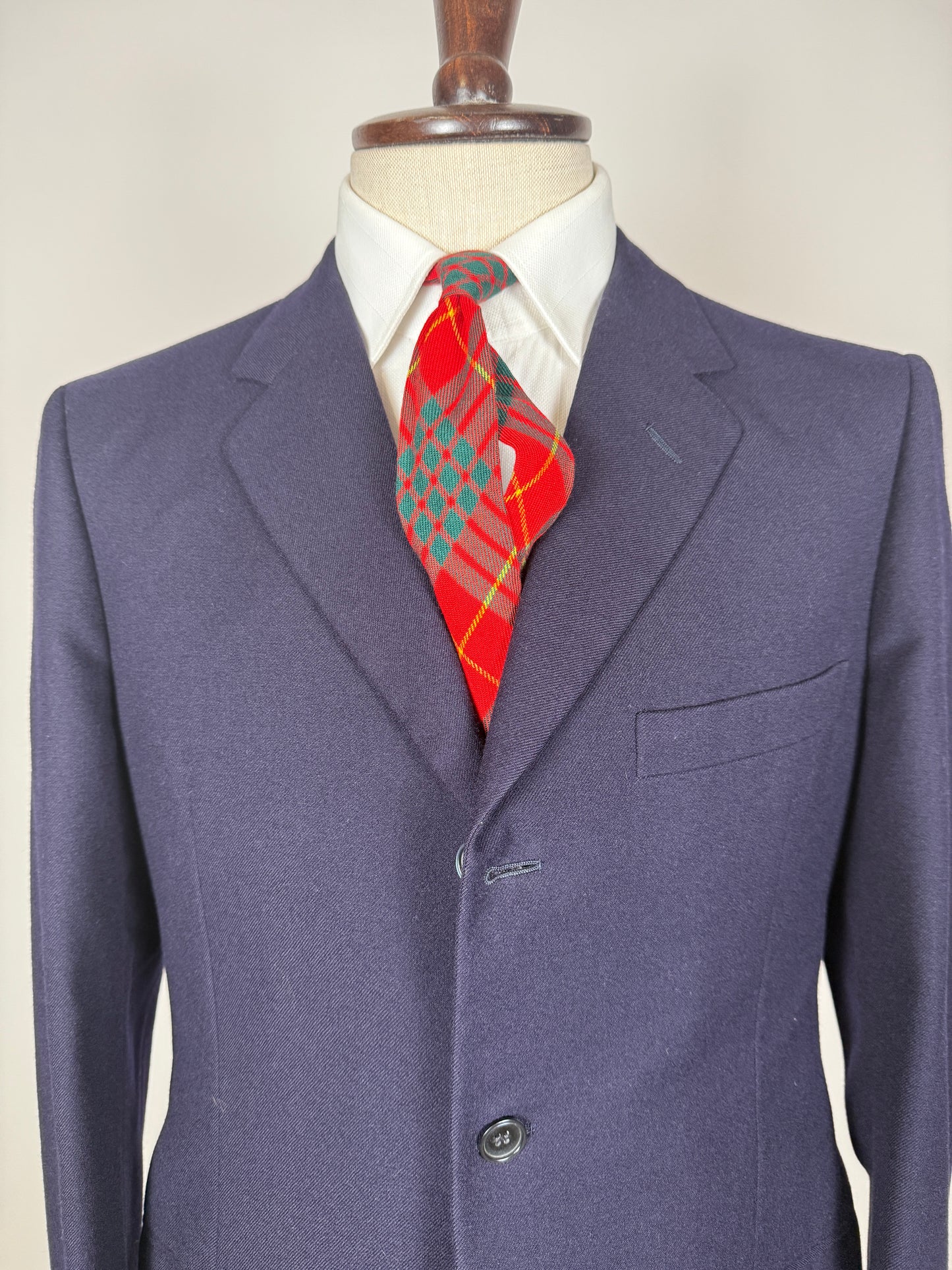 Completo anni ‘60 flanella blu - tg. 46