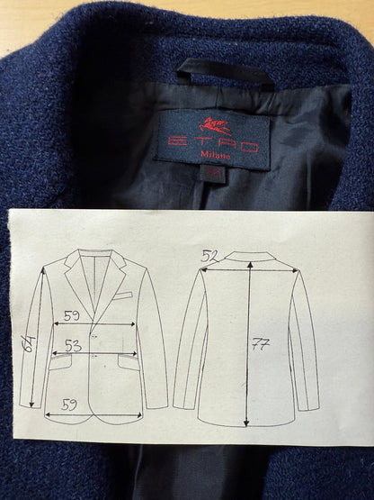 Giacca Etro tweed blu china - tg. 52