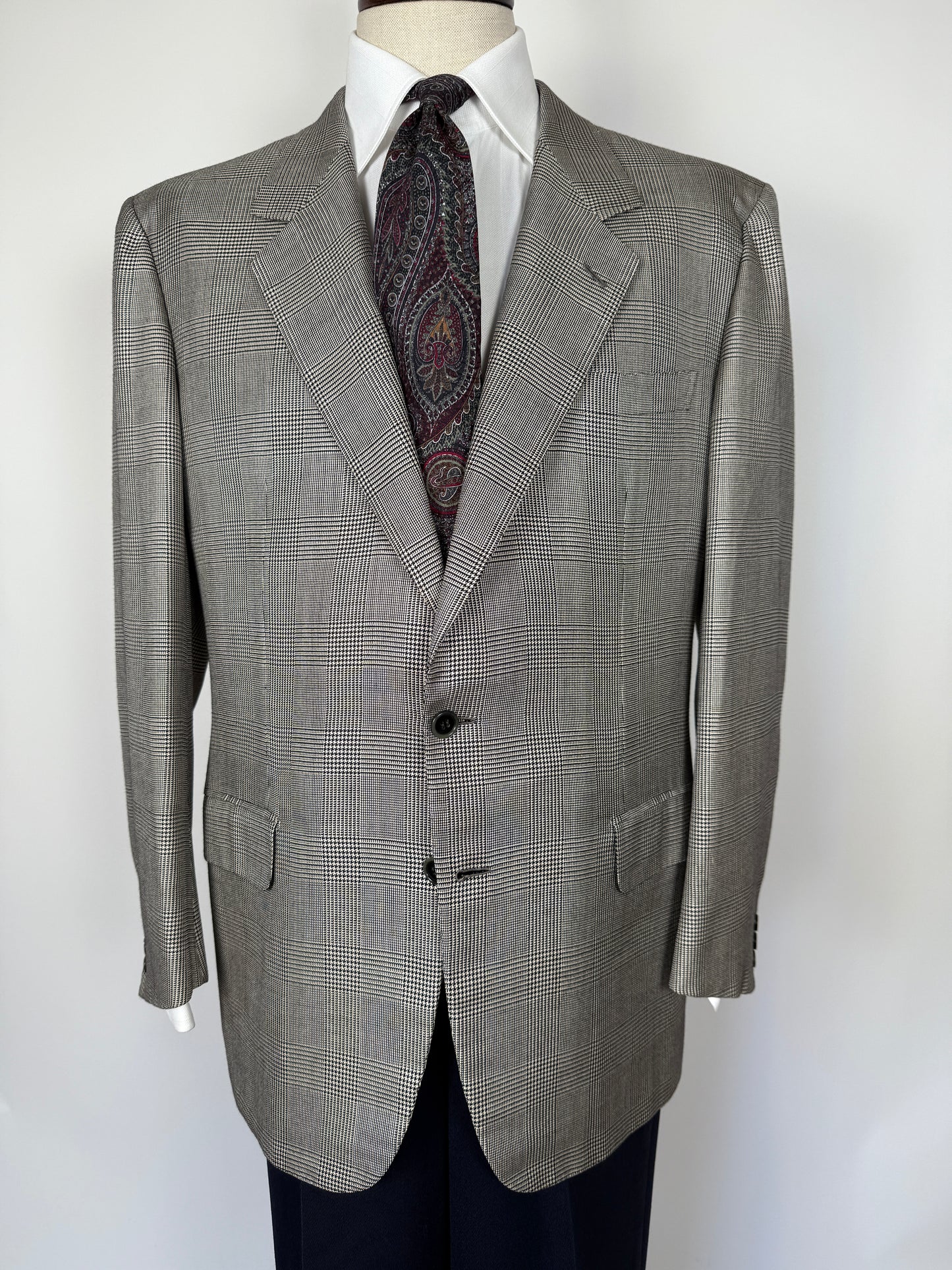 Giacca Brioni principe di Galles lana e seta - tg. 56