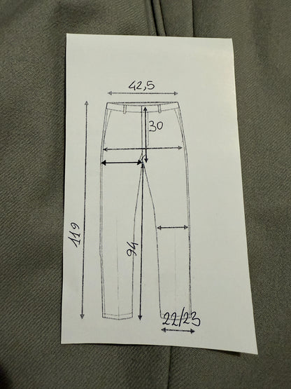 Pantalone in flanella anni ‘80 verde-grigio (NOS) - tg. 48