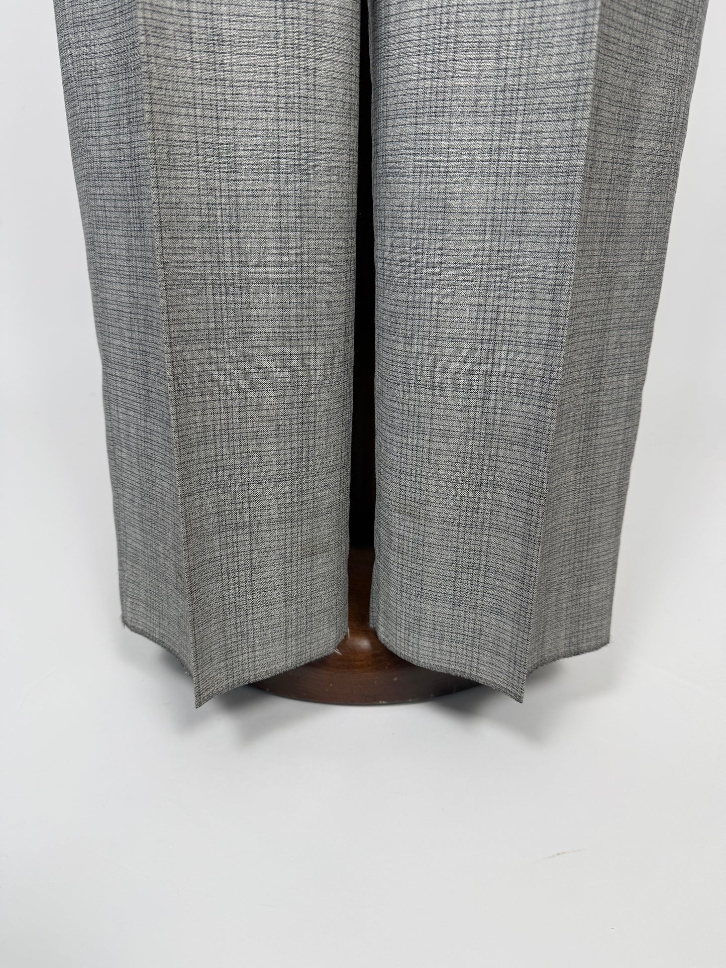 Pantaloni fresco lana grigio Glen check anni '80 (NOS) - tg. 48/50
