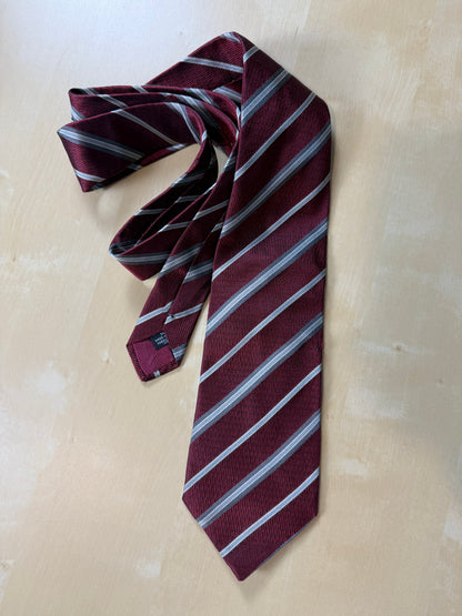 Cravatta Prochownick regimental rosso grigio
