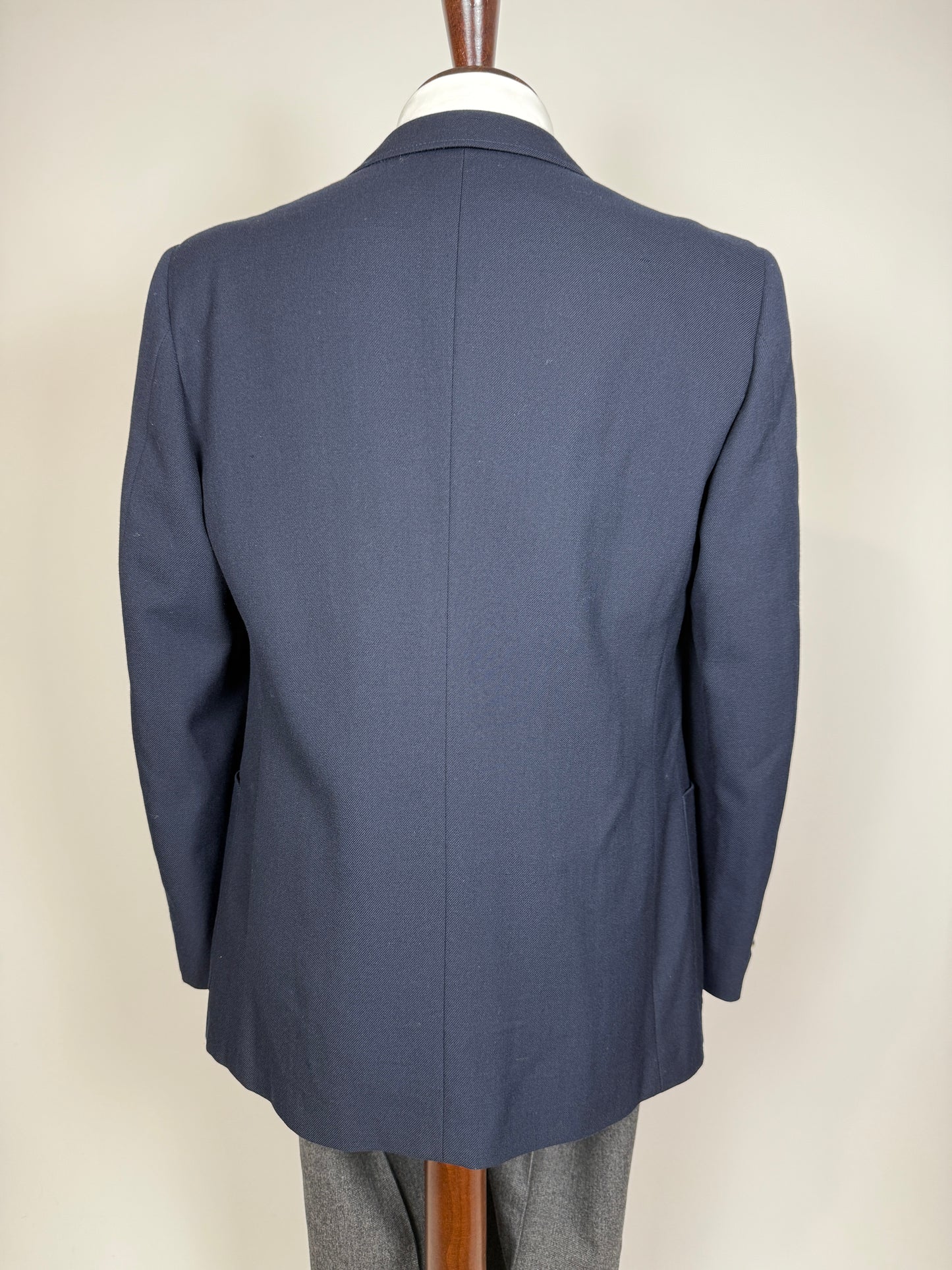 Blazer navy anni ‘60/‘70 in flanella - tg. 50