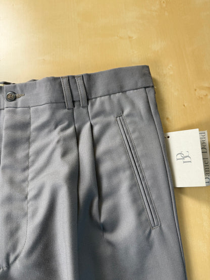 Pantaloni fresco lana verde-grigio anni '80 (NOS) - tg. 50
