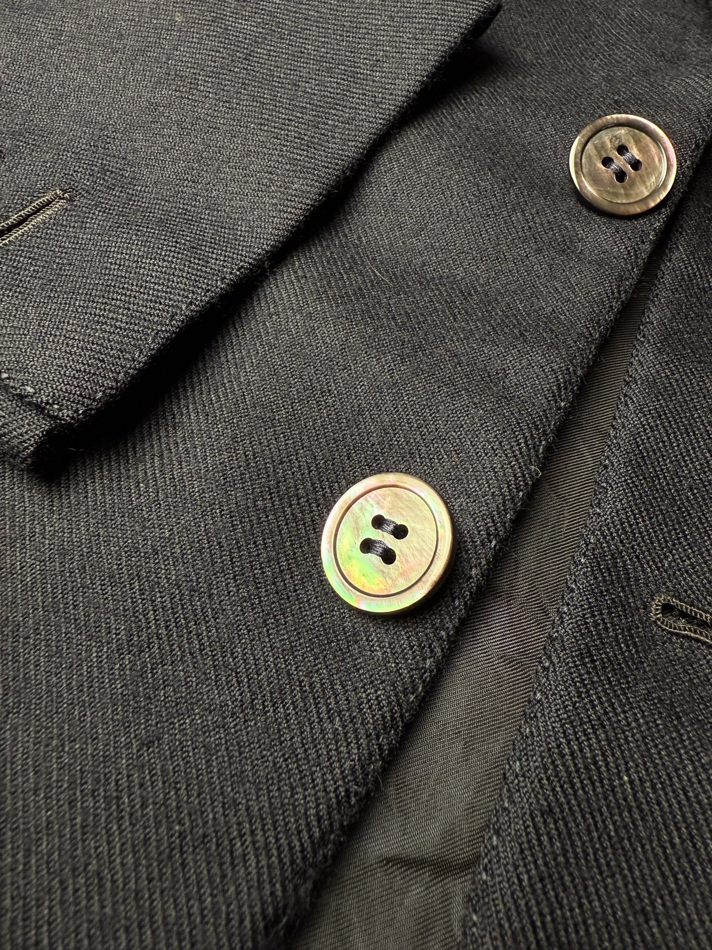 Giacca sartoriale anni '80 in puro cashmere pettinato Loro Piana - tg. 52/54 corta