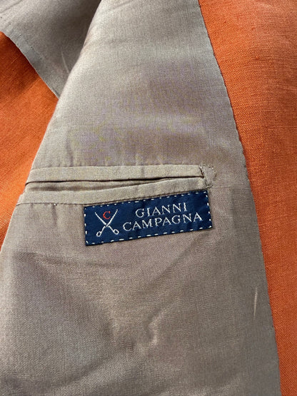 Giacca sartoriale D. Caraceni-Campagna lino irlandese arancio - tg. 50/52