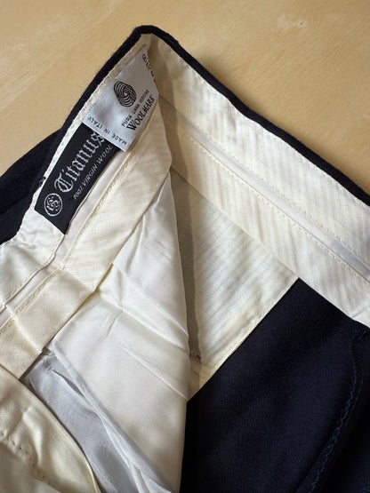 Pantaloni anni ‘80 flanella blu notte (NOS) - tg. 48/50