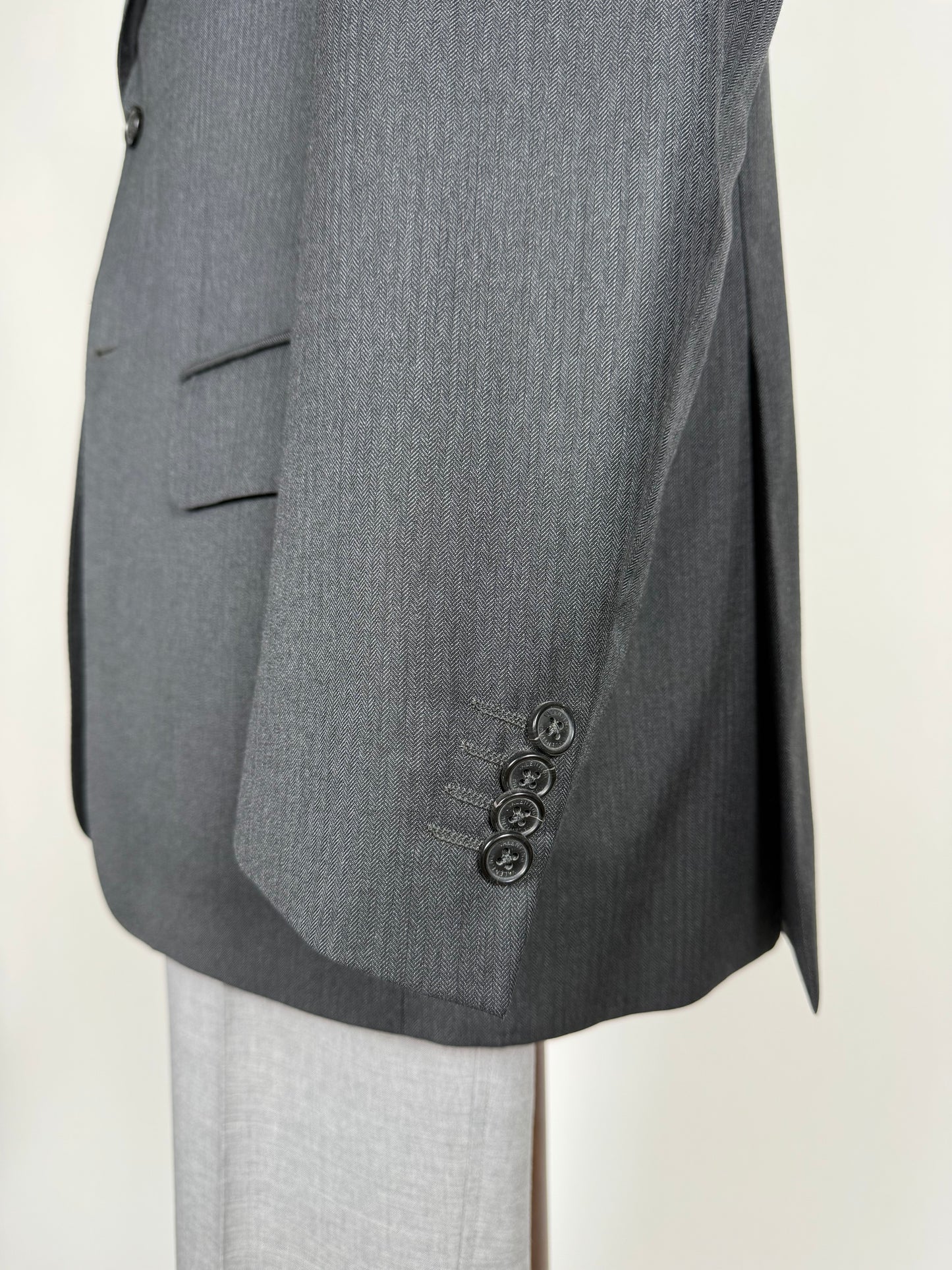 Giacca Valentino lana pettinata grigio spigato - tg. 52