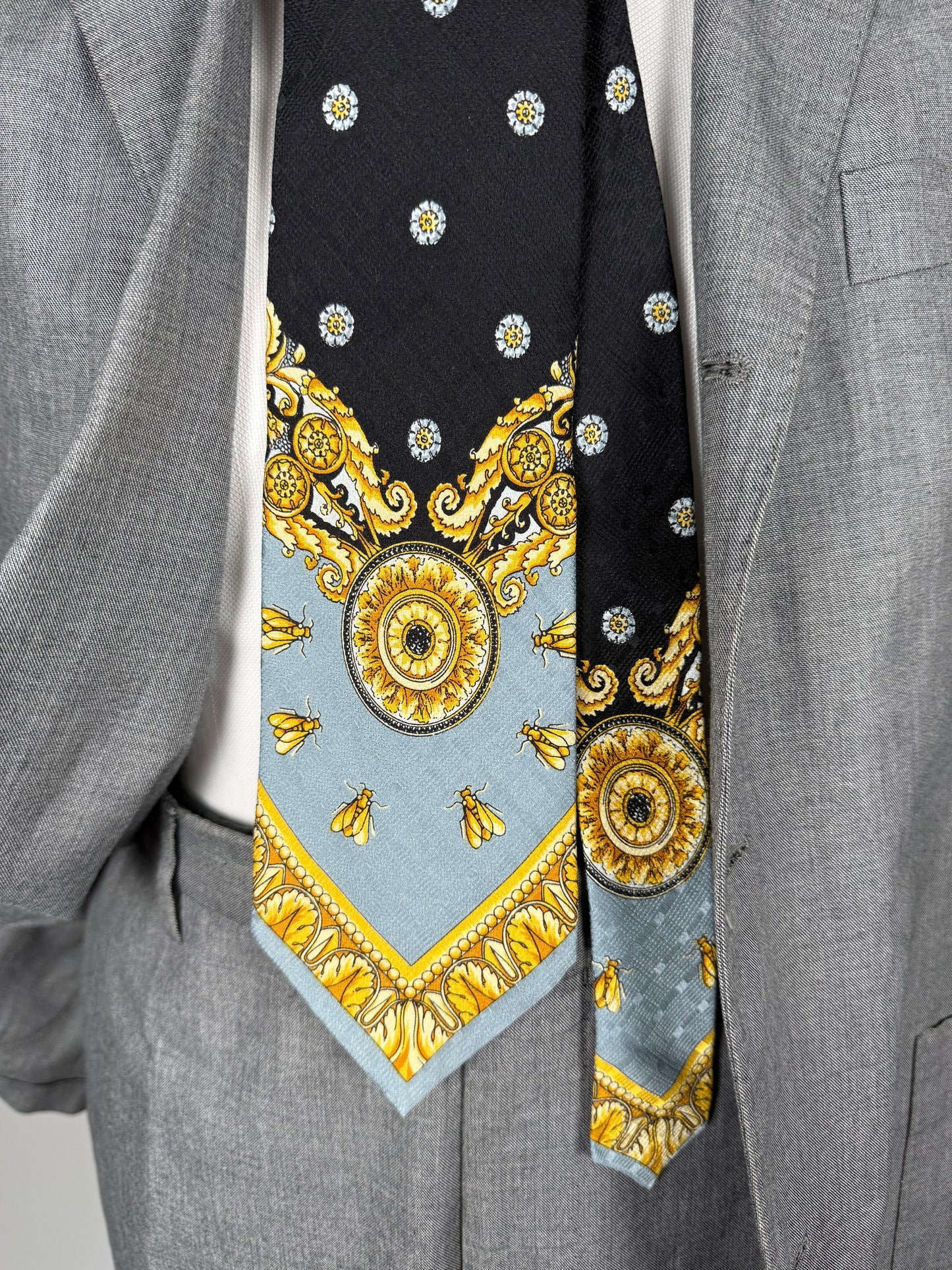 Cravatta Versace jacquard stampa barocca