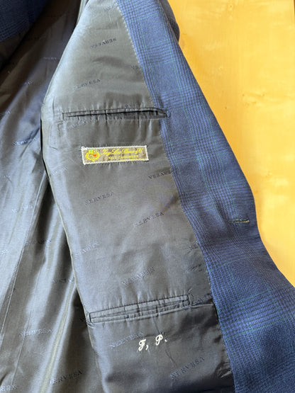 Blazer sartoriale 100% cashmere principe di Galles tessuto Loro Piana - tg. 50/52