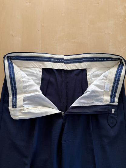 Completo fresco lana blu Trussardi anni '90 - tg. 50