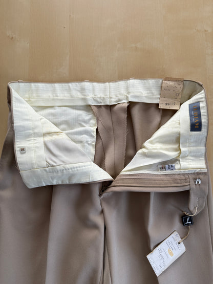 Pantaloni anni ‘80 twill pettinato beige (NOS) - tg. 44