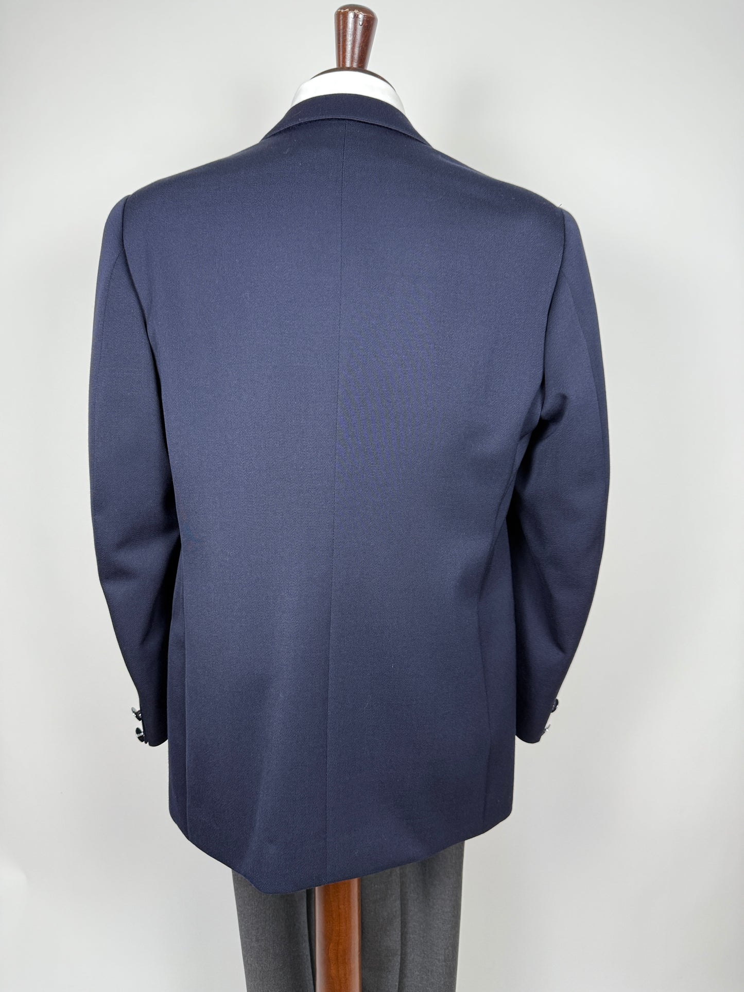 Blazer anni ‘70 in twill pettinato navy - tg. 50/52