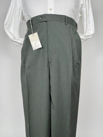 Pantaloni fresco lana verde scuro anni '80 (NOS) - tg. 48/50