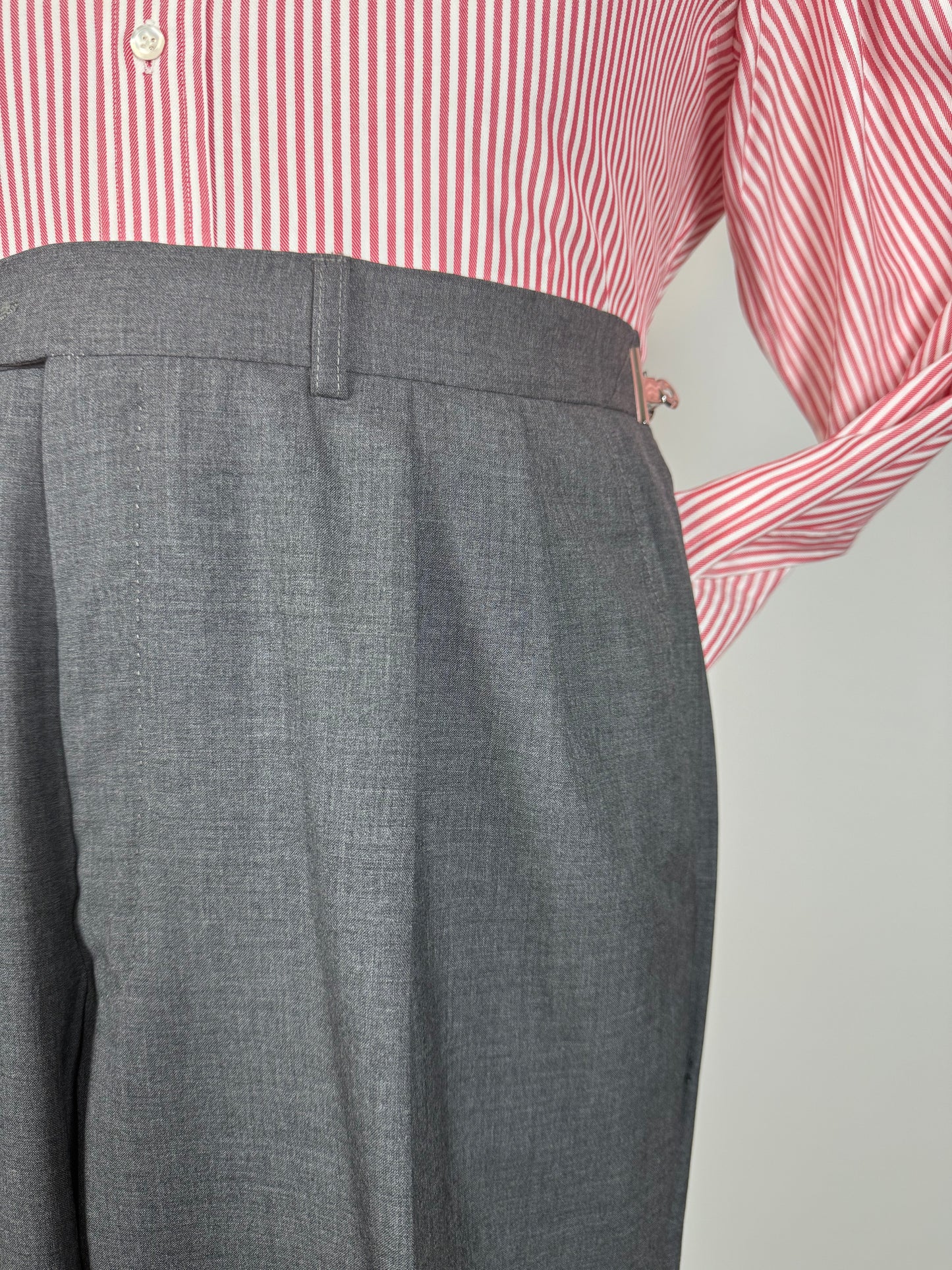 Pantaloni fresco lana grigio antracite anni '80 - tg. 48