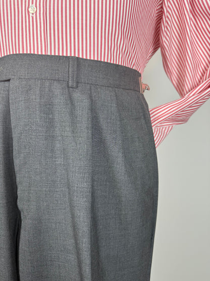 Pantaloni fresco lana grigio antracite anni '80 - tg. 48