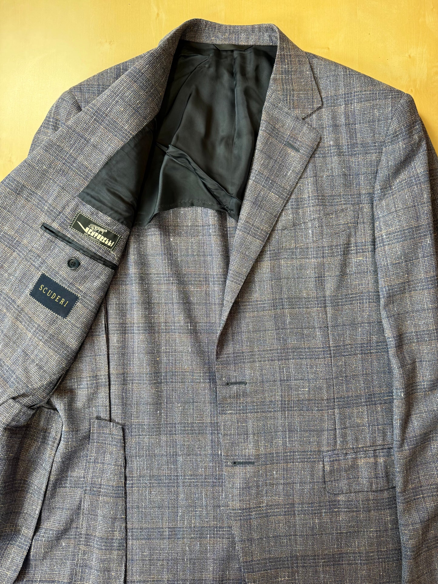 Giacca estiva in hopsack lana seta lino e cotone lilla - tg. 54