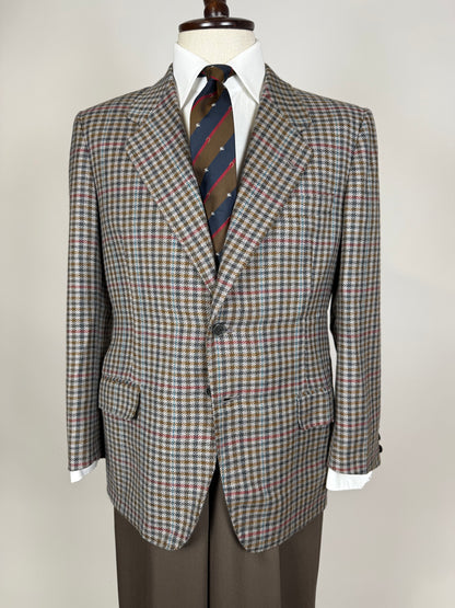 Giacca sartoriale lana e cashmere check - tg. 48/50 corta