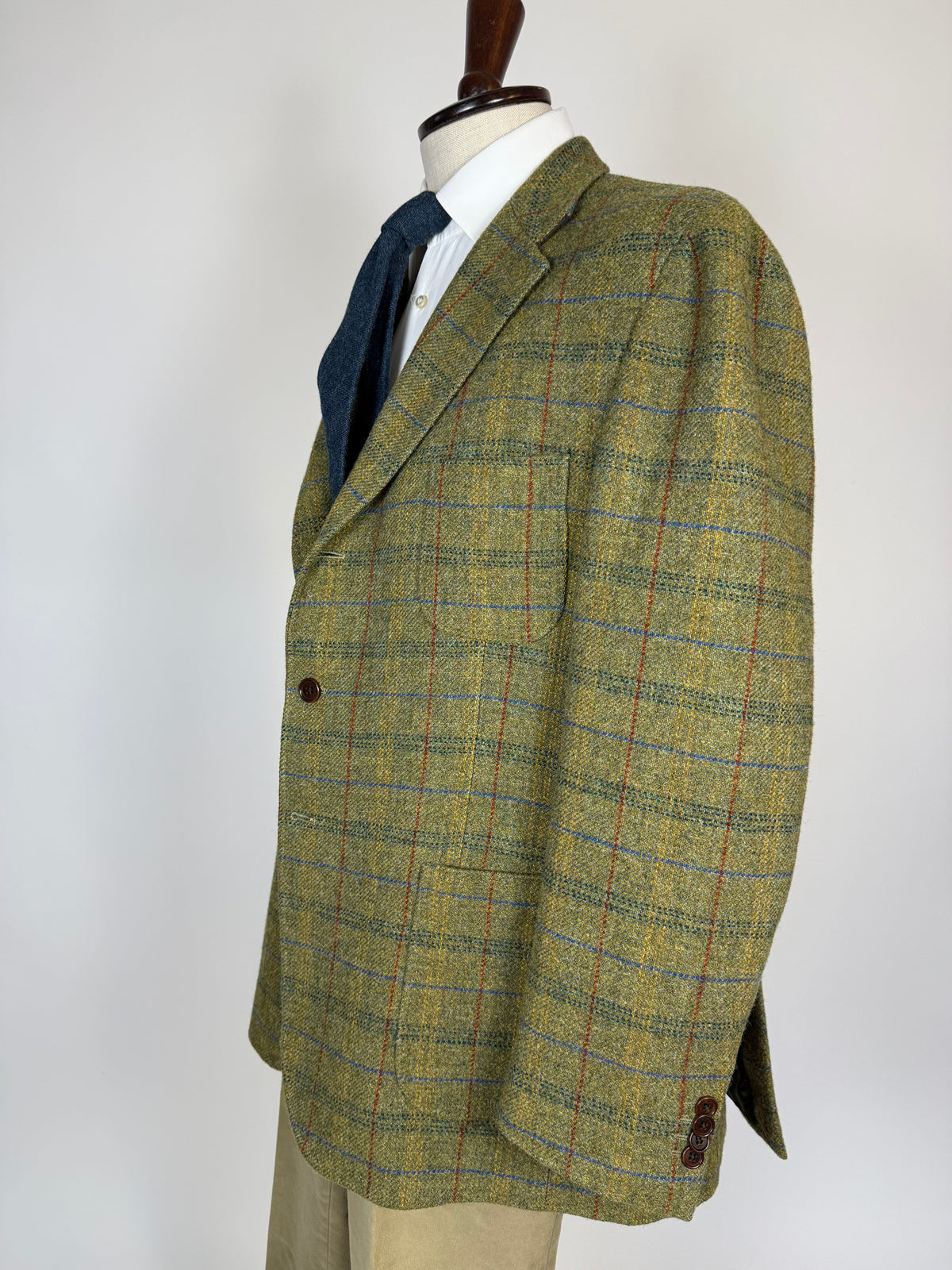 Giacca De Paz tweed verde finestrato - tg. 58