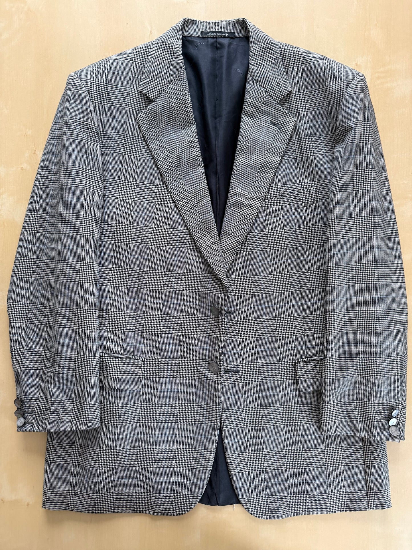 Giacca Yves Saint Laurent anni ‘90 principe di Galles bottoni madreperla - tg. 50