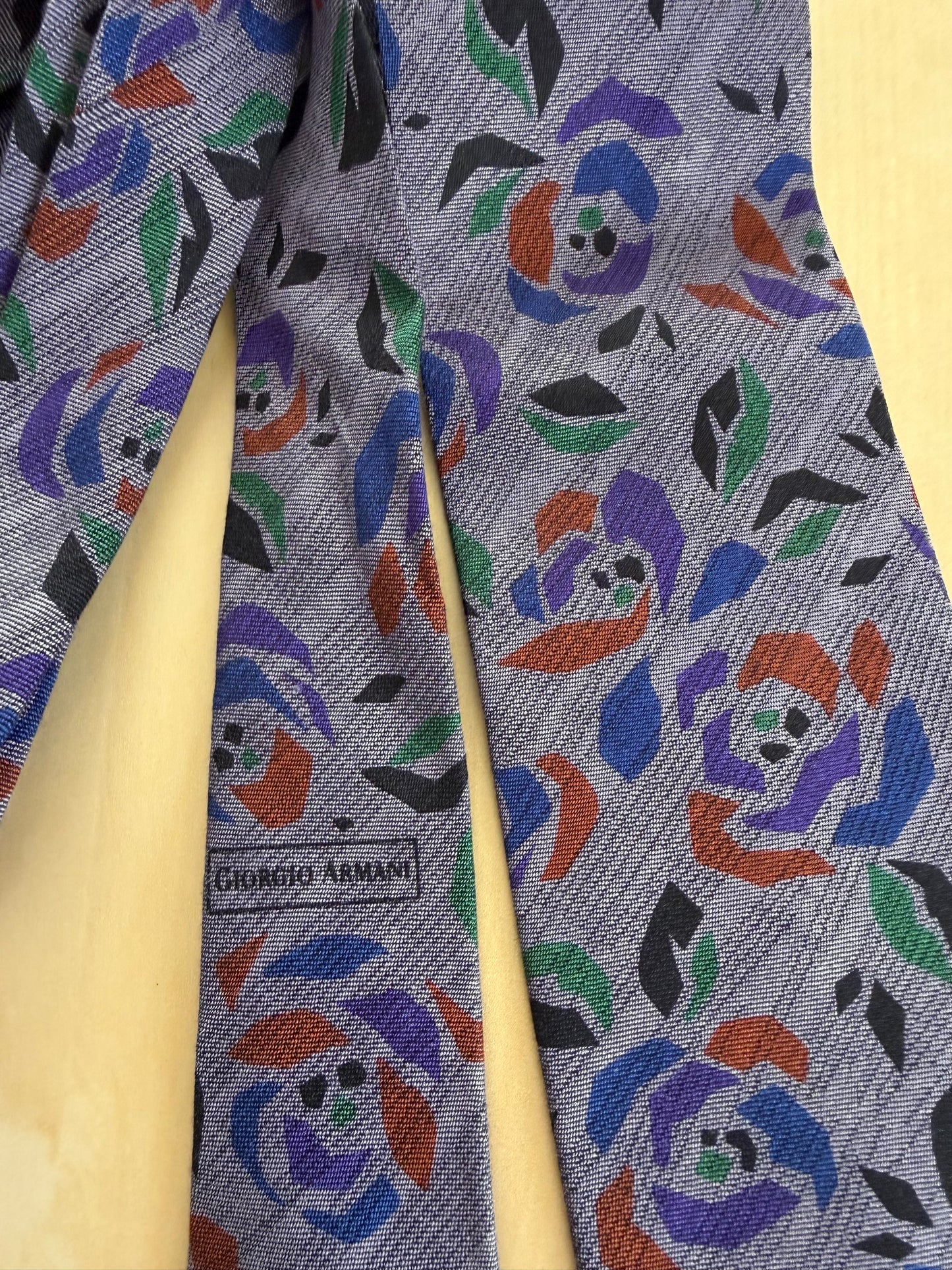 Cravatta Armani anni '80 crêpe di seta