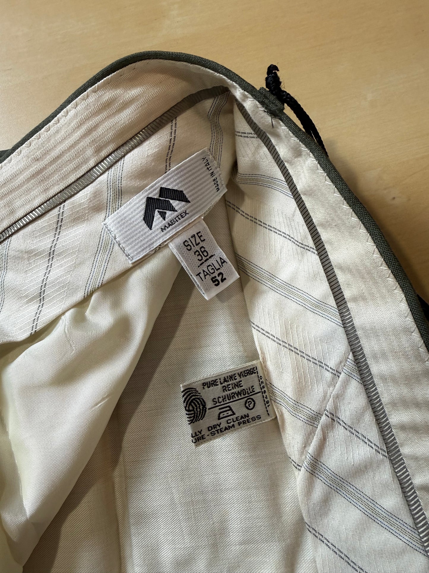 Pantaloni fresco lana verde scuro anni '80 (NOS) - tg. 50