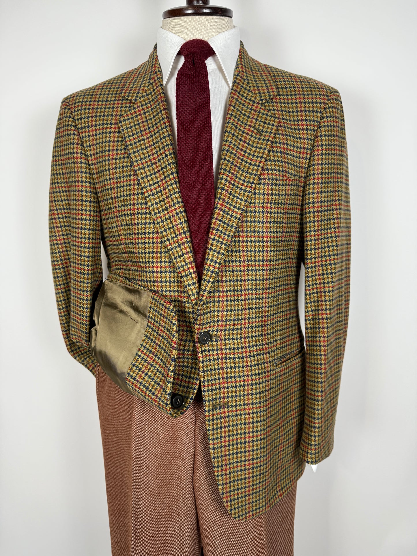 Giacca anni ‘80 pied-de-poule in misto lana - tg. 48