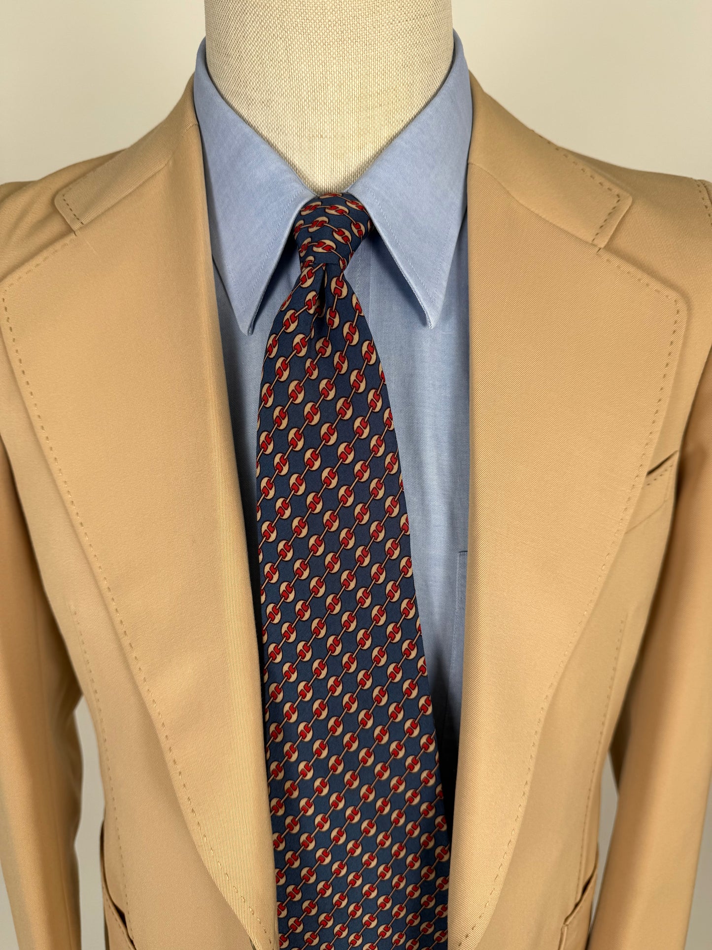 Cravatta Yves Saint Laurent anni ‘70 fantasia diagonale