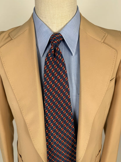 Cravatta Yves Saint Laurent anni ‘70 fantasia diagonale