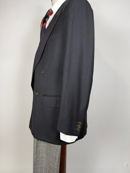 Giacca doppiopetto anni ‘80 flanella Tasmania Loro Piana - tg. 48/50