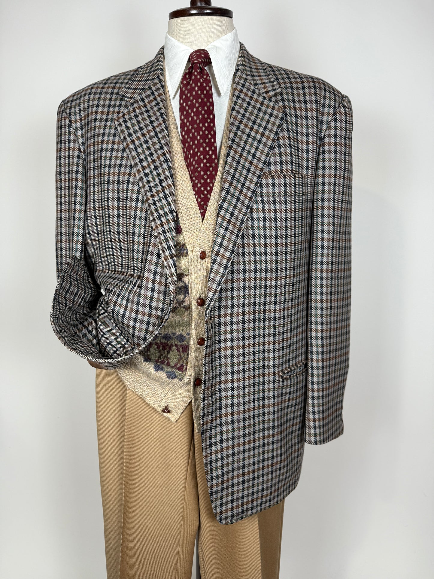 Giacca anni ‘70/‘80 quadri check - tg. 58