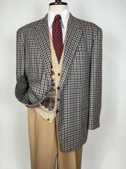 Giacca anni ‘70/‘80 quadri check - tg. 58