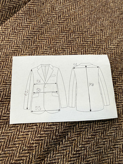 Giacca anni ‘90 in Harris Tweed marrone spigato - tg. 50