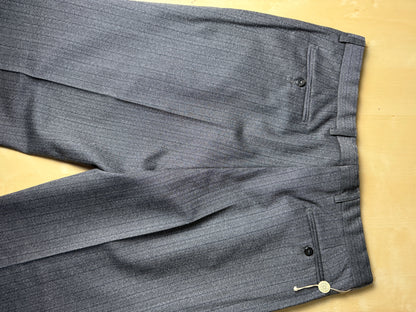 Pantaloni lana pettinata grigio gessato (NOS) - tg. 52