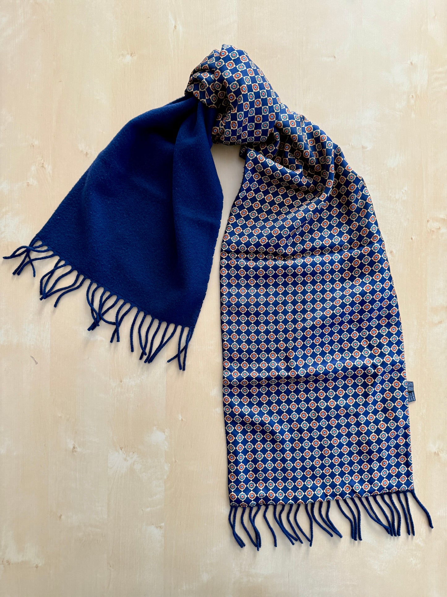 Sciarpa double face seta e lana