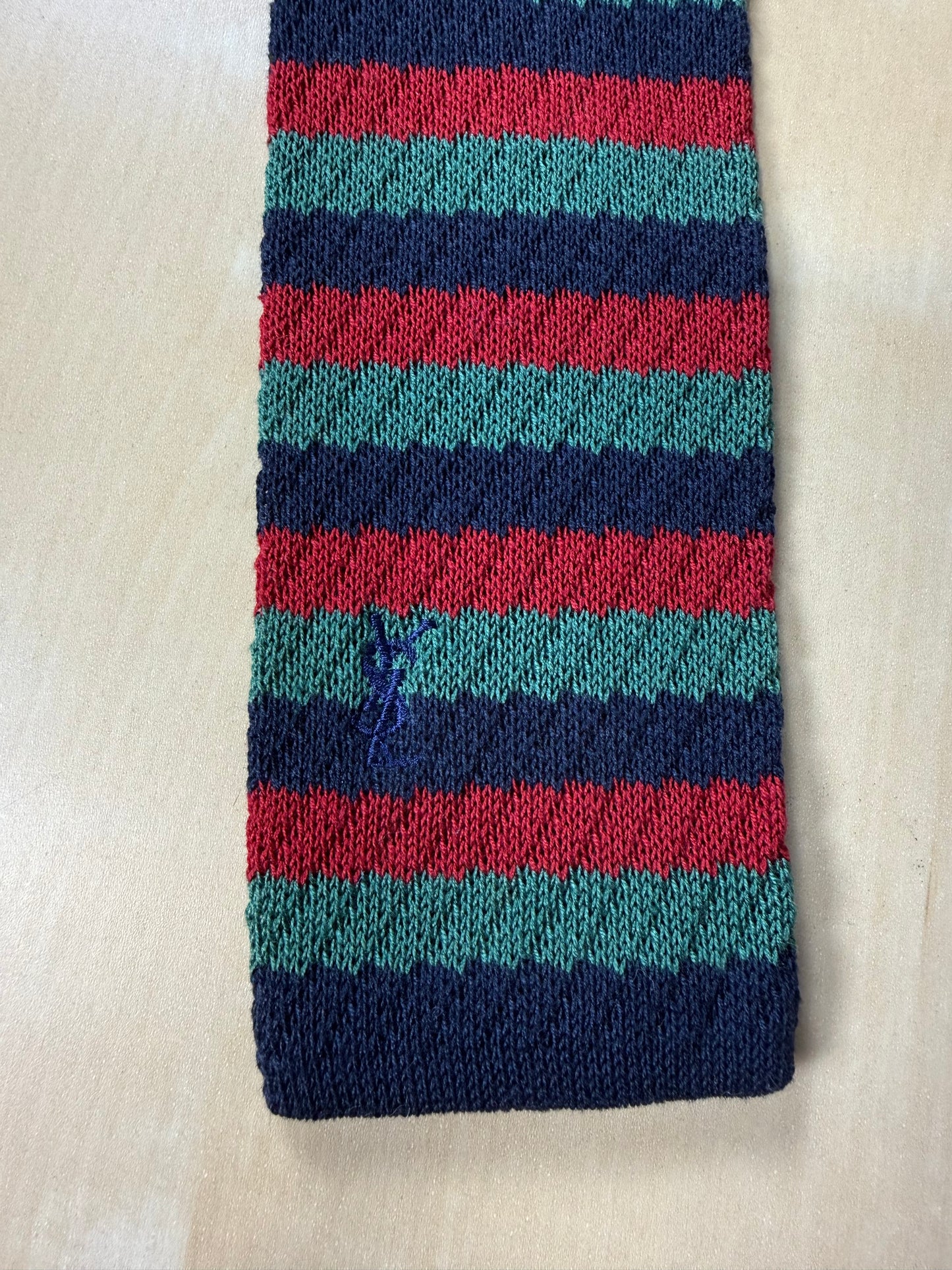 Cravatta Yves Saint Laurent tricot cotone a righe