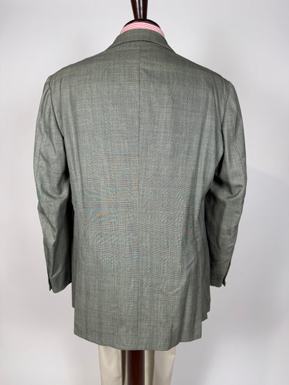 Giacca Kiton fresco lana 14 micron verde salvia - tg. 52/54