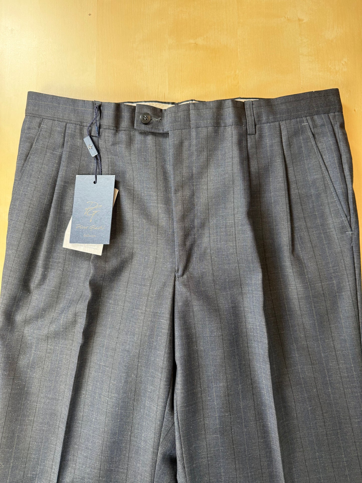 Pantaloni fresco lana grigio righe (NOS) - tg. 50