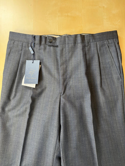 Pantaloni fresco lana grigio righe (NOS) - tg. 50