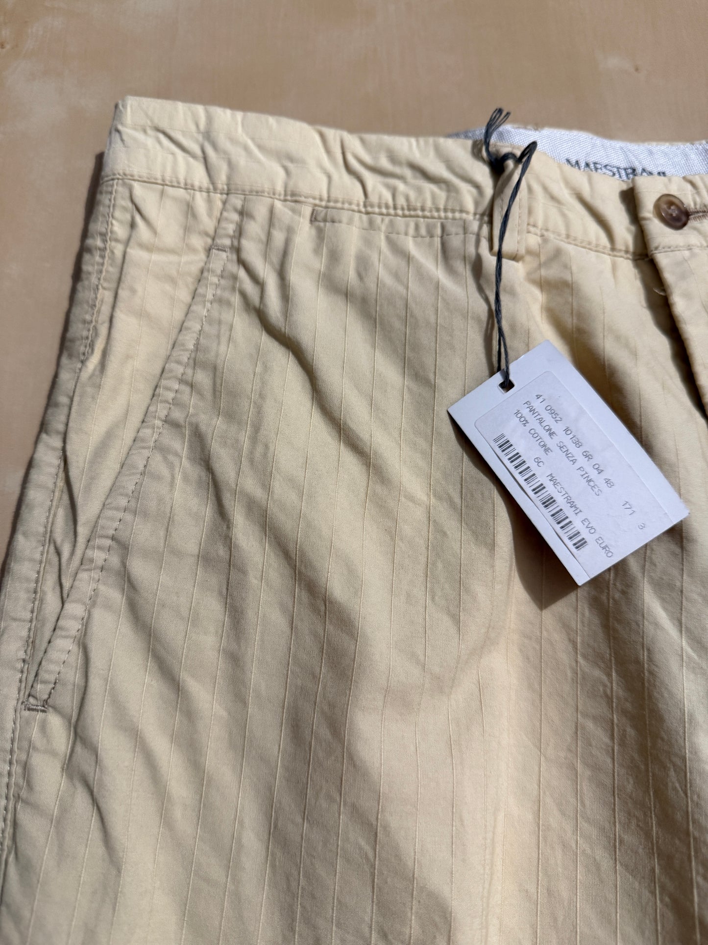 Completo estivo in puro cotone sfoderato color crema (NOS) - tg. 48/50