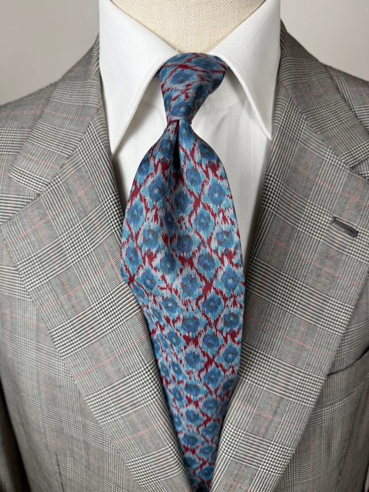 Cravatta Armani vintage seta shantung fantasia astratta