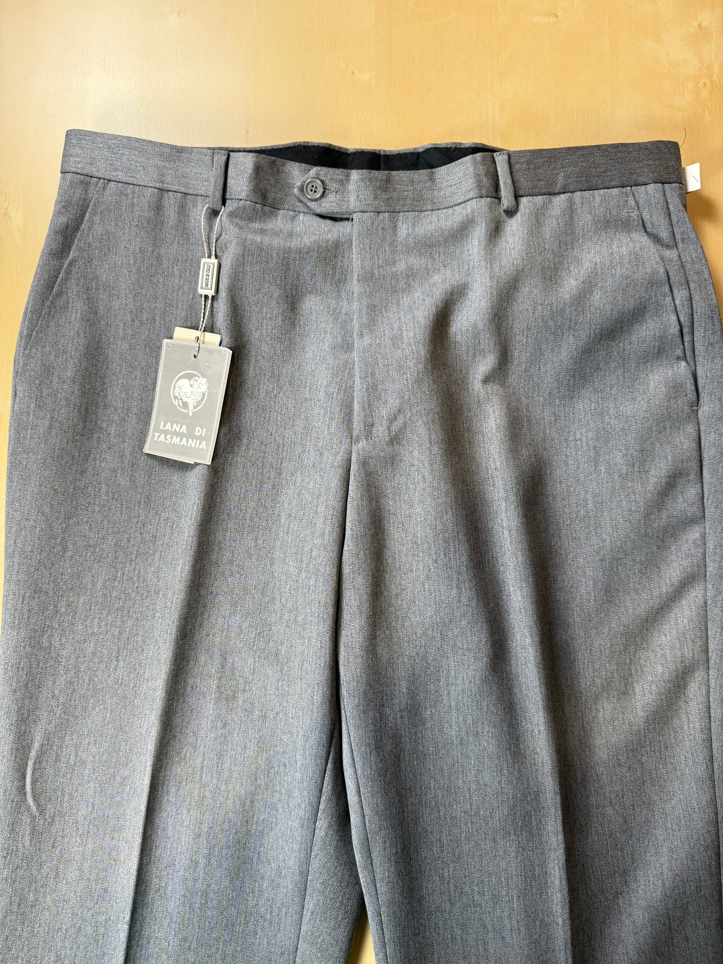 Pantaloni anni ‘90 flanella pettinata grigio chiaro (NOS) - tg. 52/54
