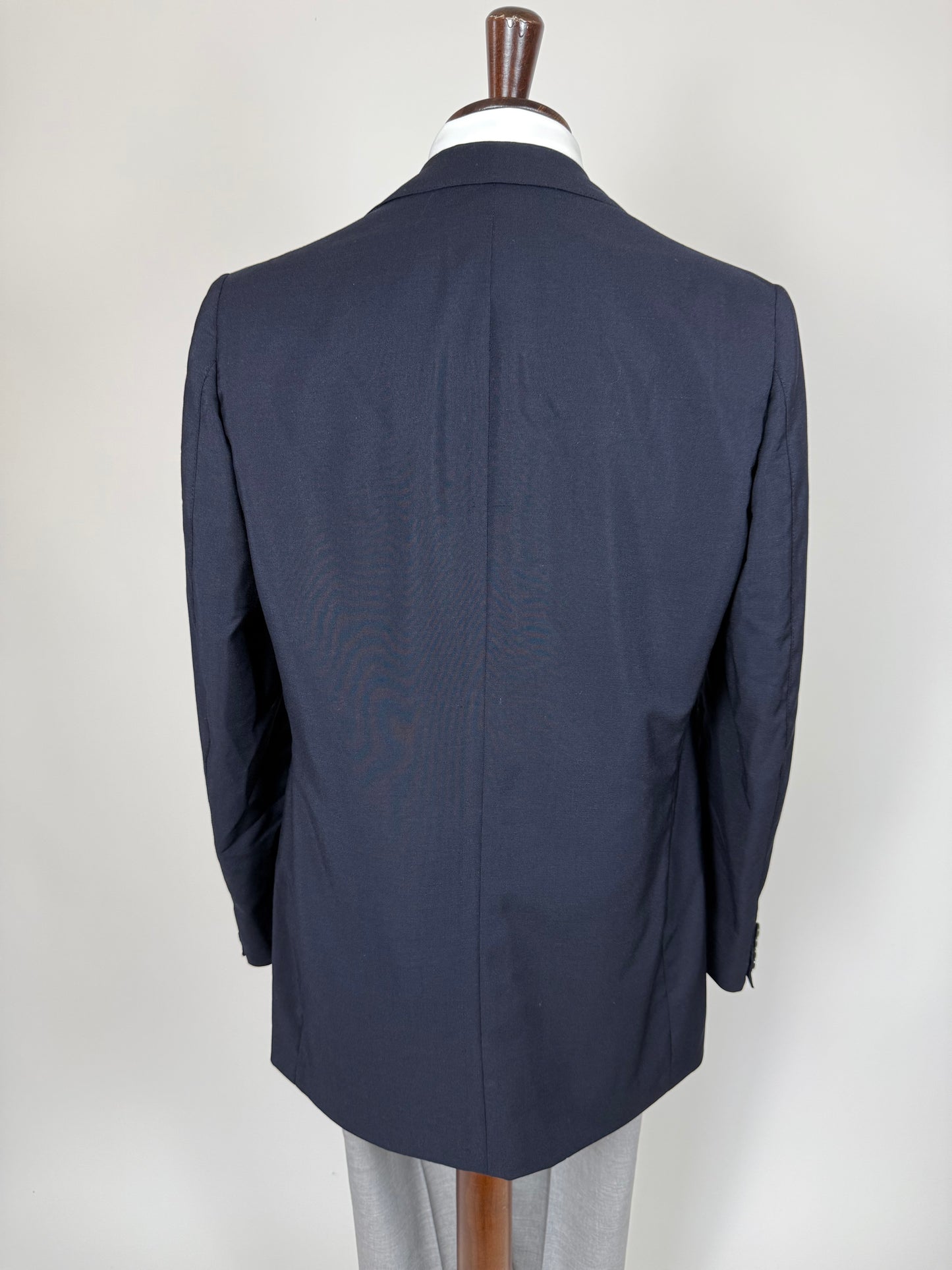 Giacca sartoriale anni '70 fresco lana blu - tg. 52 lunga