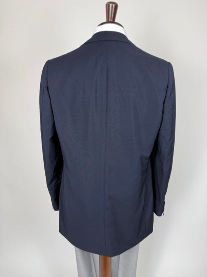 Giacca sartoriale anni '70 fresco lana blu - tg. 52 lunga