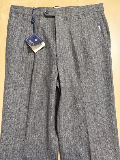 Pantalone anni ‘80 in tweed herringbone (NOS) - tg. 48