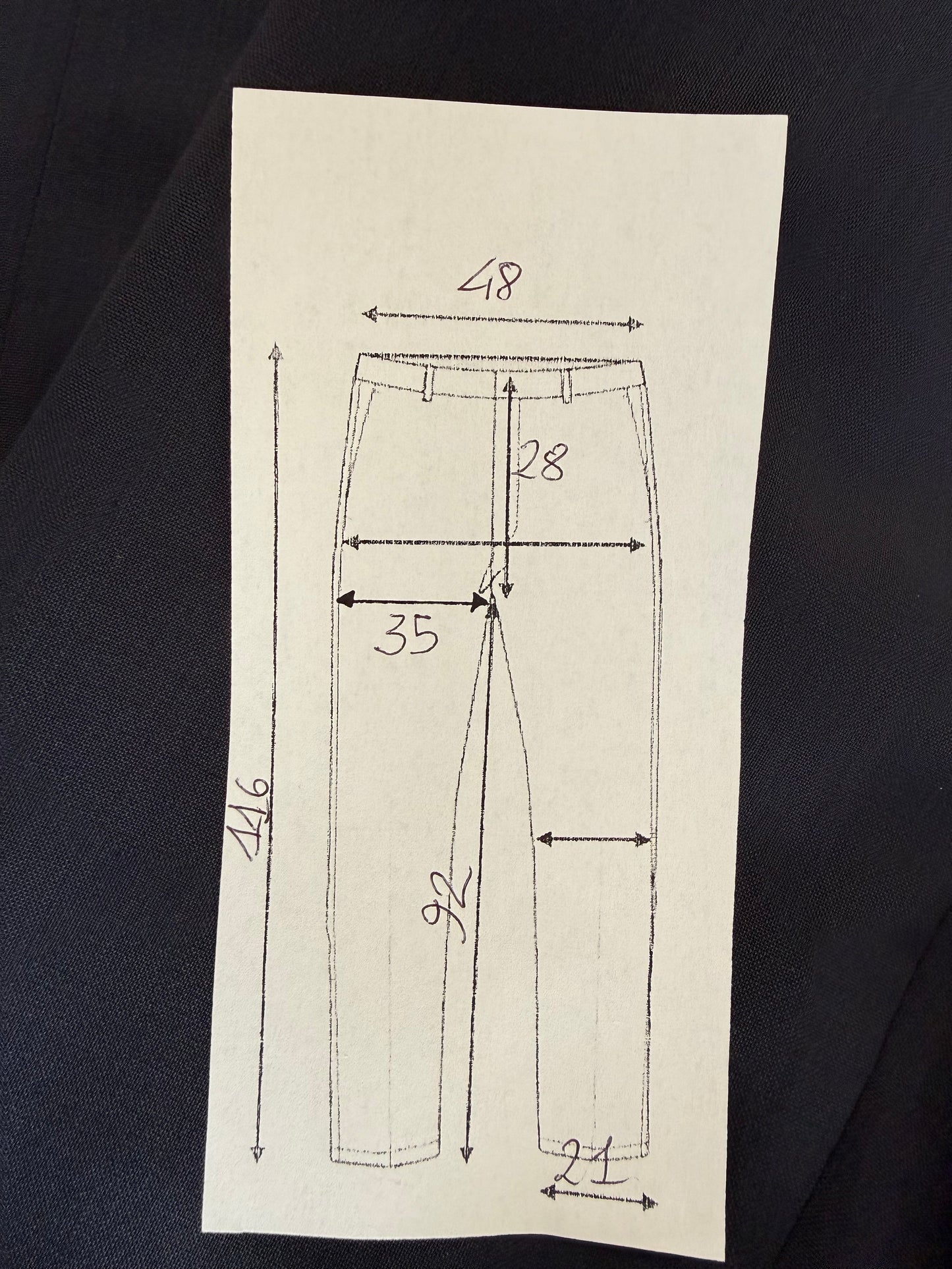 Pantaloni fresco lana blu navy (NOS) - tg. 52/54