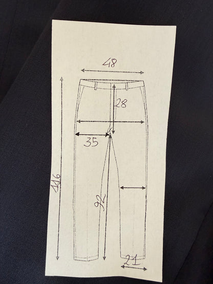 Pantaloni fresco lana blu navy (NOS) - tg. 52/54