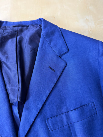 Completo sartoriale F. Di Marco lino irlandese blu (doppio pantalone) - tg. 52 corta