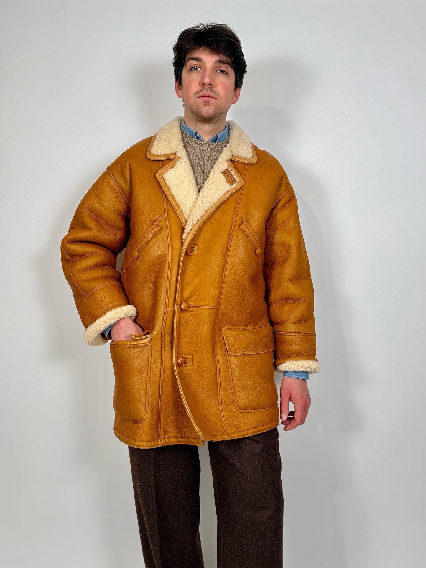 Montone shearling anni ‘70/‘80 - tg. L (50-52)