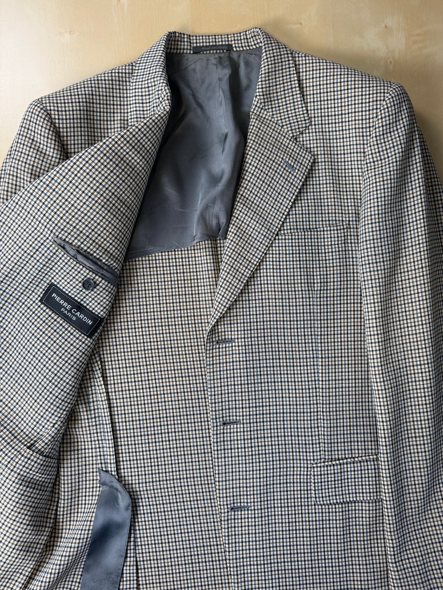 Giacca estiva Pierre Cardin anni '90 super twist quadretti - tg. 50